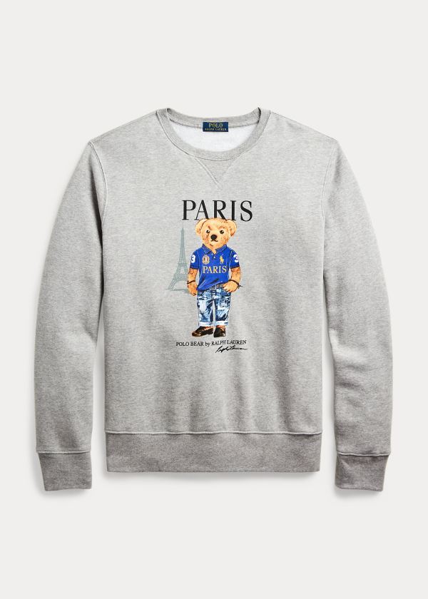 Men's Polo Ralph Lauren Paris Bear Fleece Sweatshirt | 284670THS